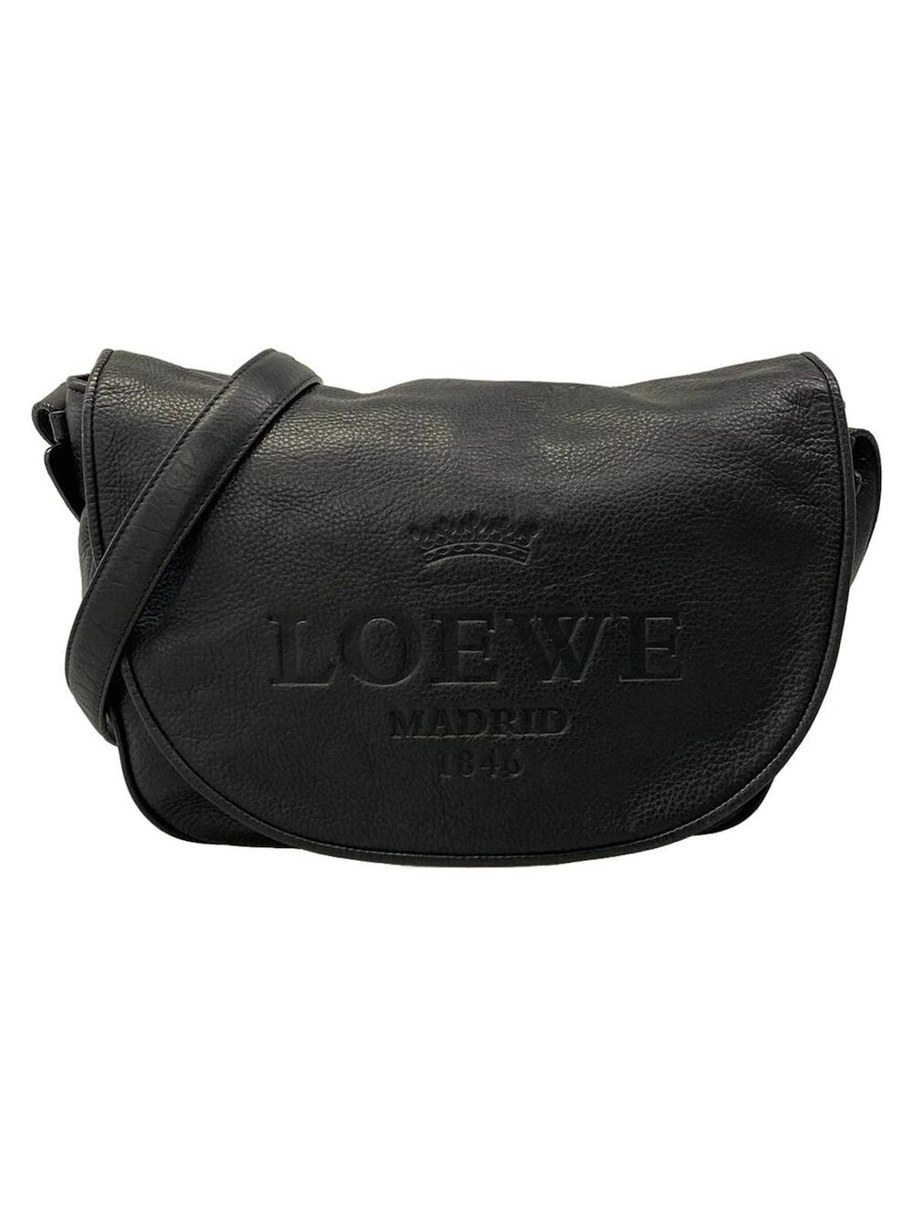 Loewe Heritage Black Leather Shoulder #344789L83B